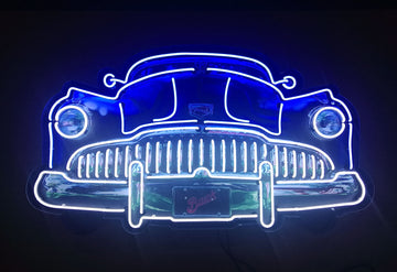 Buick Grill Neon Sign in a Steel Can