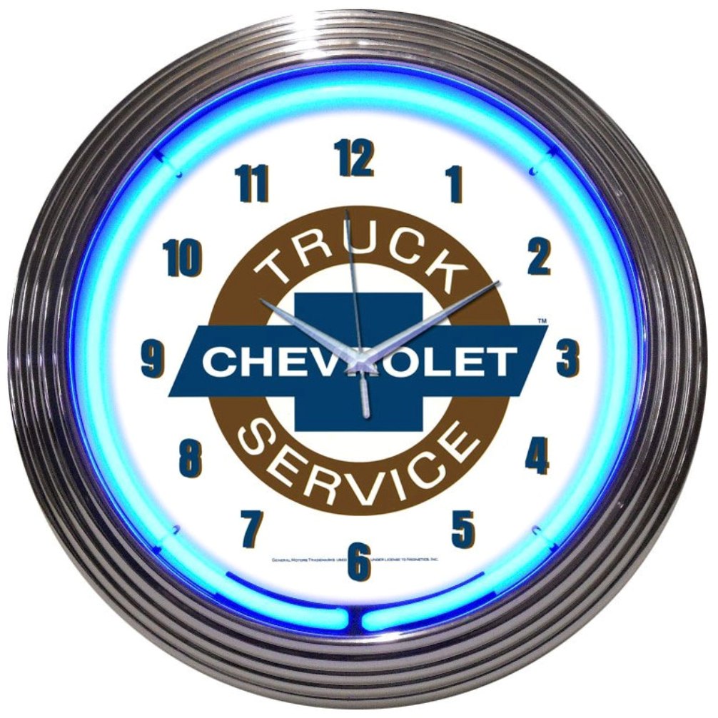 Chevrolet Truck Service Neon Clock