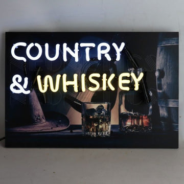 Country & Whiskey Junior Neon Sign