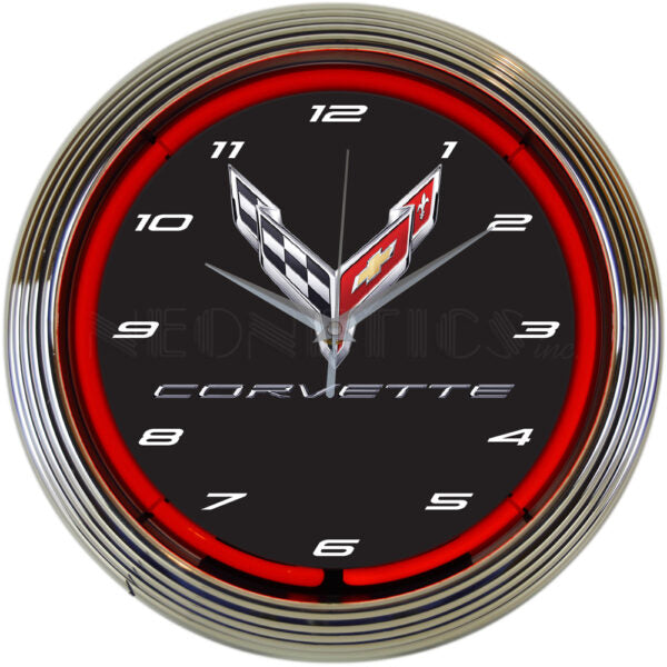 Chevrolet Corvette C8 Neon Clock