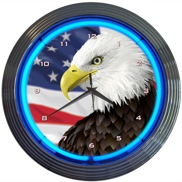Eagle Neon Clock