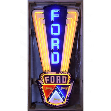 Ford Jubilee Neon Sign In a Steel Can