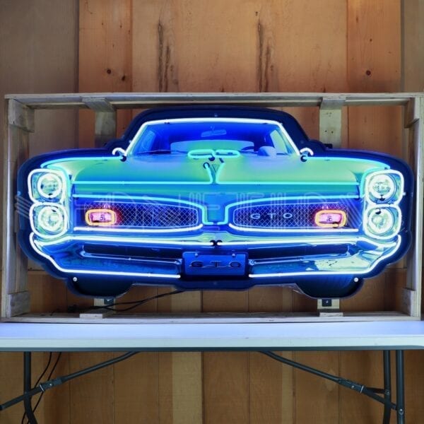 GTO Grill Neon Sign in a Steel Can