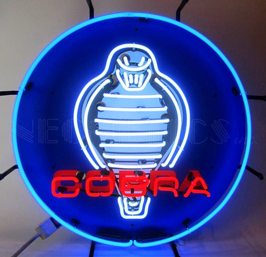 Ford Cobra with Backing Neon Sign