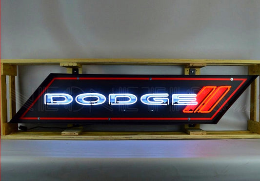 5' Dodge in Steel Can Neon Sign