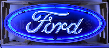 5' Ford Oval in Steel Can Neon Sign