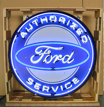 Ford Authorized Service in Steel Can Neon Sign