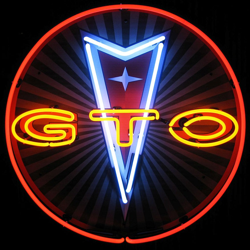 Pontiac GTO Neon Sign with Backing