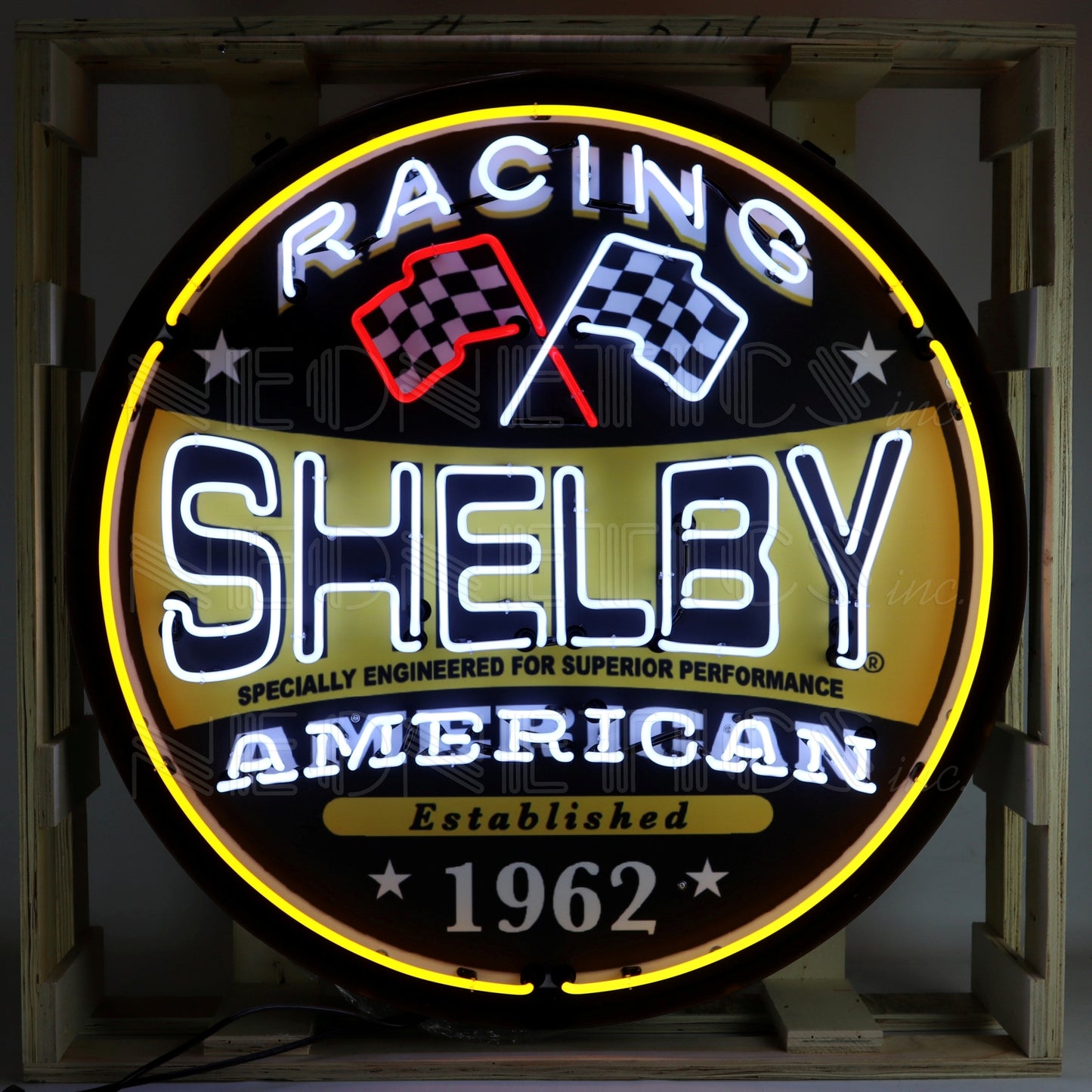 36" Shelby Racing Neon in a Steel Can