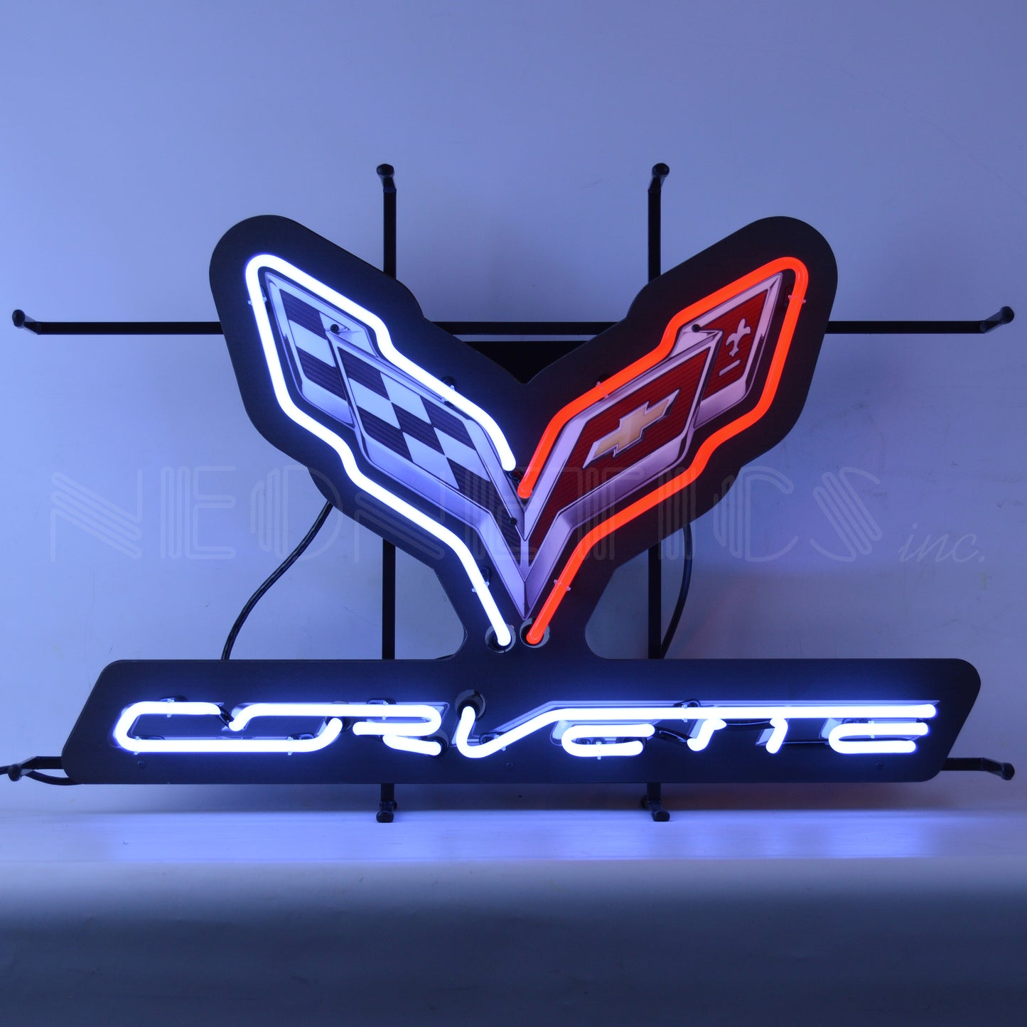 Corvette C-7 Flags Neon Sign